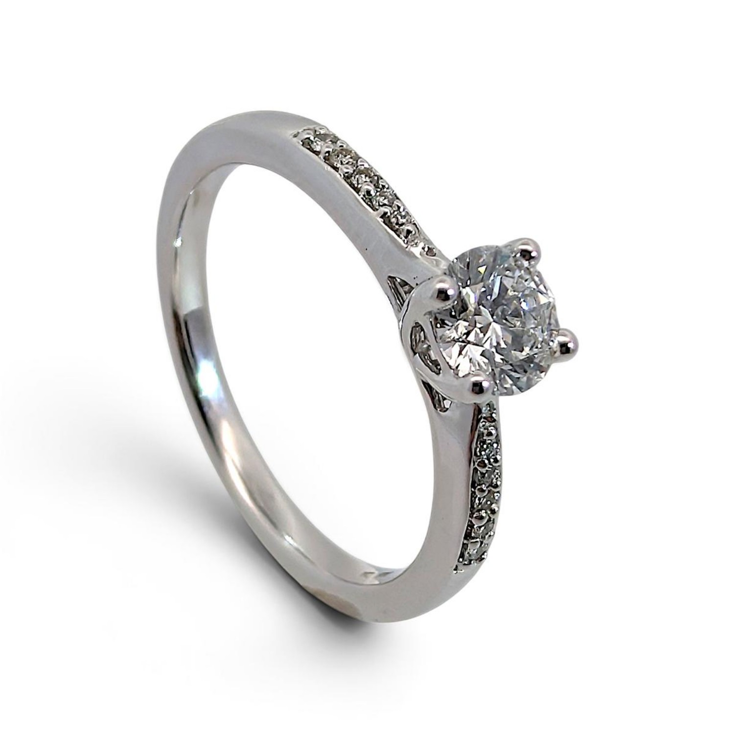 Forlovelsesring i hvitt gull med Lab Grown diamant 0.51 ct - LGABR01139hv051