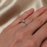 Forlovelsesring i hvitt gull med Lab Grown diamant 0.51 ct - LGABR01139hv051
