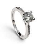 Forlovelsesring i hvitt gull med Lab Grown diamant 0.81 ct - LGABR01175hv081
