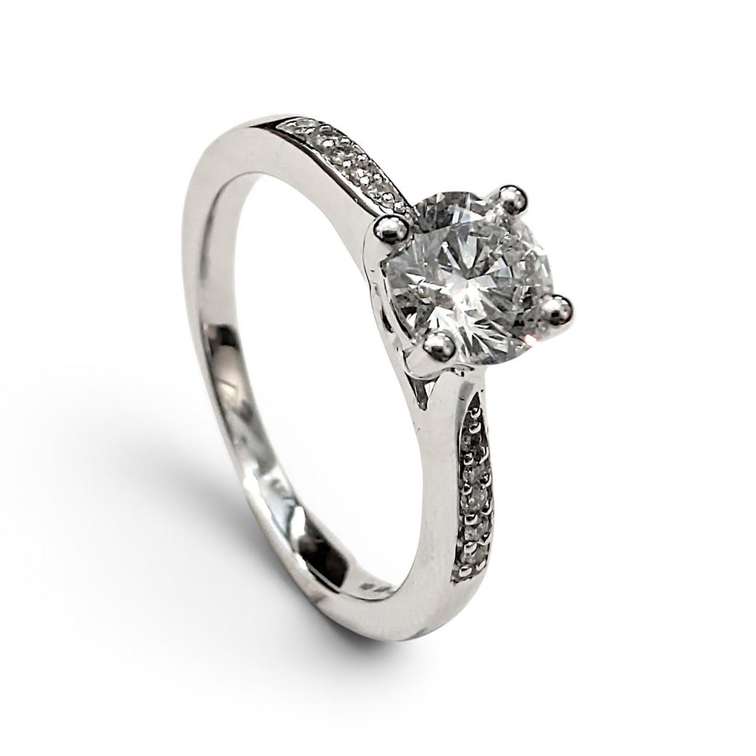 Forlovelsesring i hvitt gull med Lab Grown diamant 0.81 ct - LGABR01175hv081