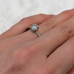 Forlovelsesring i hvitt gull med Lab Grown diamant 0.81 ct - LGABR01175hv081