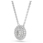 Swarovski smykke Sublima pendant Round cut, White, Rhodium plated - 5738246