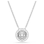 Swarovski smykke Sublima pendant Round cut, White, Rhodium plated - 5738246