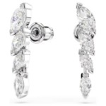 Swarovski Mesmera earrings Marquise cut, White, Rhodium plated - 5748007