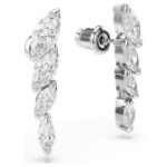 Swarovski Mesmera earrings Marquise cut, White, Rhodium plated - 5748007