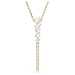 Swarovski smykke Mesmera Y necklace Mixed cuts, White, 18K gold finish - 5747997