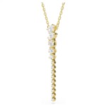 Swarovski smykke Mesmera Y necklace Mixed cuts, White, 18K gold finish - 5747997