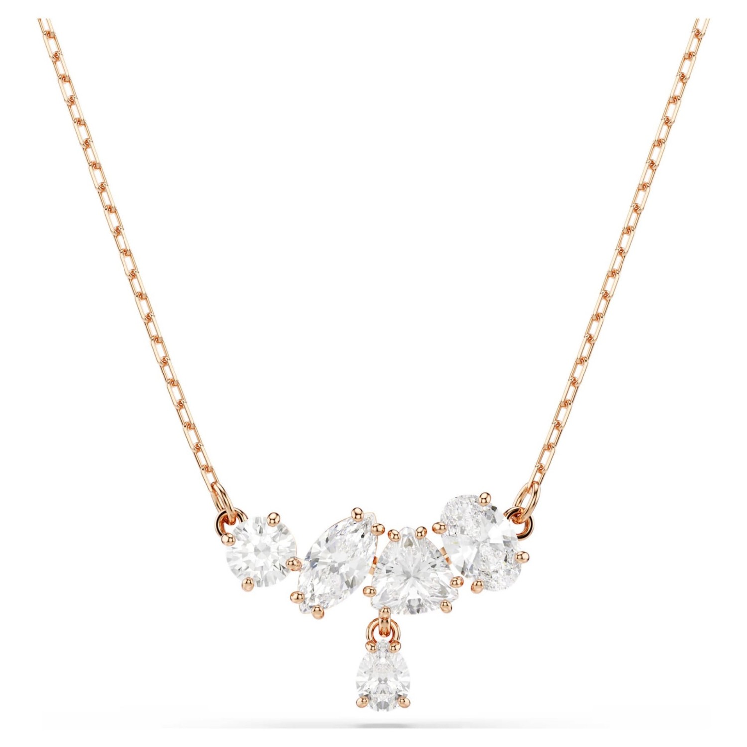 Swarovski smykke Mesmera necklace Mixed cuts, White, 18K rose gold finish - 5747996