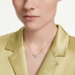 Swarovski smykke Mesmera necklace Mixed cuts, White, 18K rose gold finish - 5747996