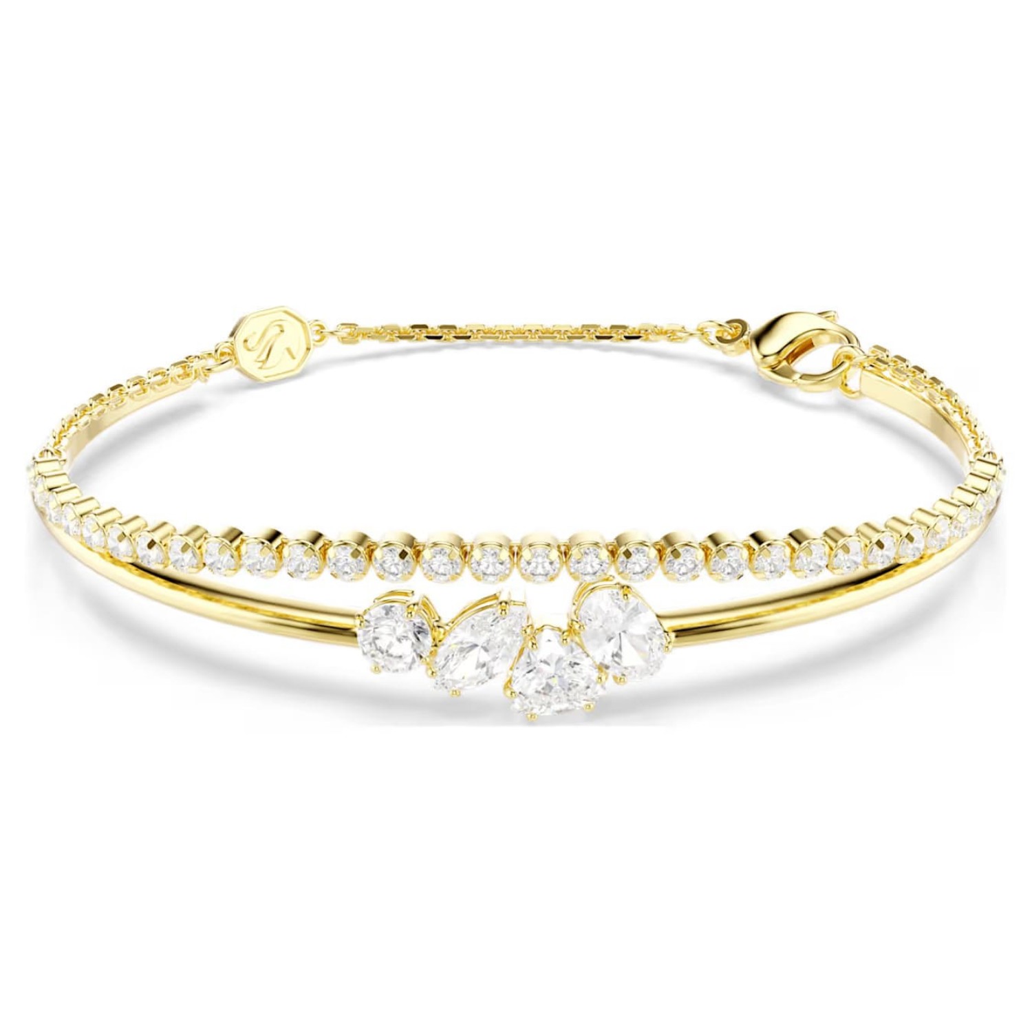 Swarovski armbånd Mesmera bracelet Mixed cuts, White, 18K gold finish - 5747953
