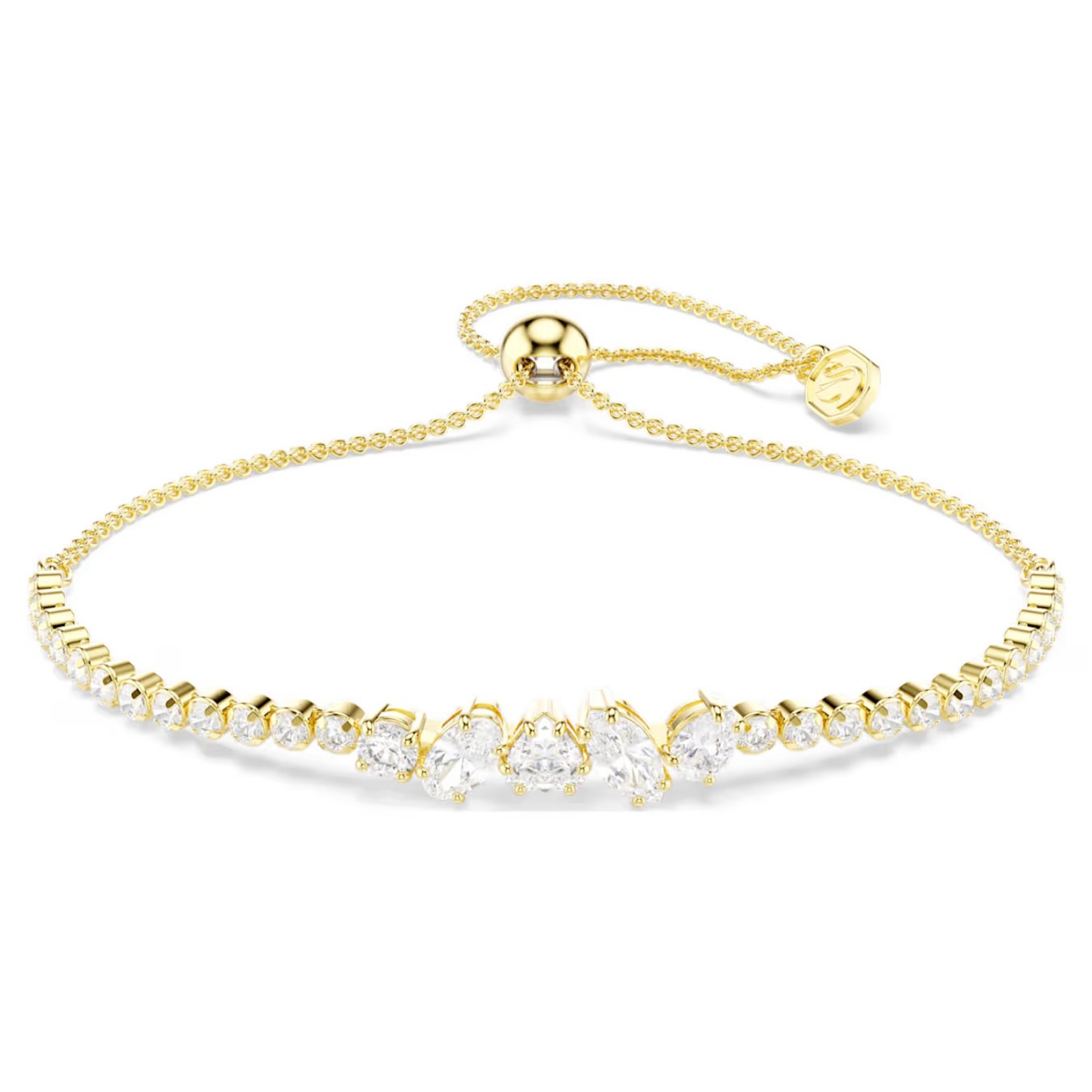 Swarovski armbånd Mesmera bracelet Mixed cuts, White, 18K gold finish - 5747939