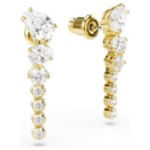 Swarovski øredobber Mesmera drop earrings Mixed cuts, White, 18K gold finish - 5747936