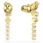 Swarovski øredobber Mesmera drop earrings Mixed cuts, White, 18K gold finish - 5747936
