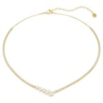 Swarovski collier Mesmera necklace Mixed cuts, White, 18K gold finish - 5747931