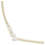 Swarovski collier Mesmera necklace Mixed cuts, White, 18K gold finish - 5747931