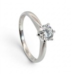 Forlovelsesring i hvitt gull med East Lab Grown diamant i 0.50 ct og River E VS2 - R58829HG