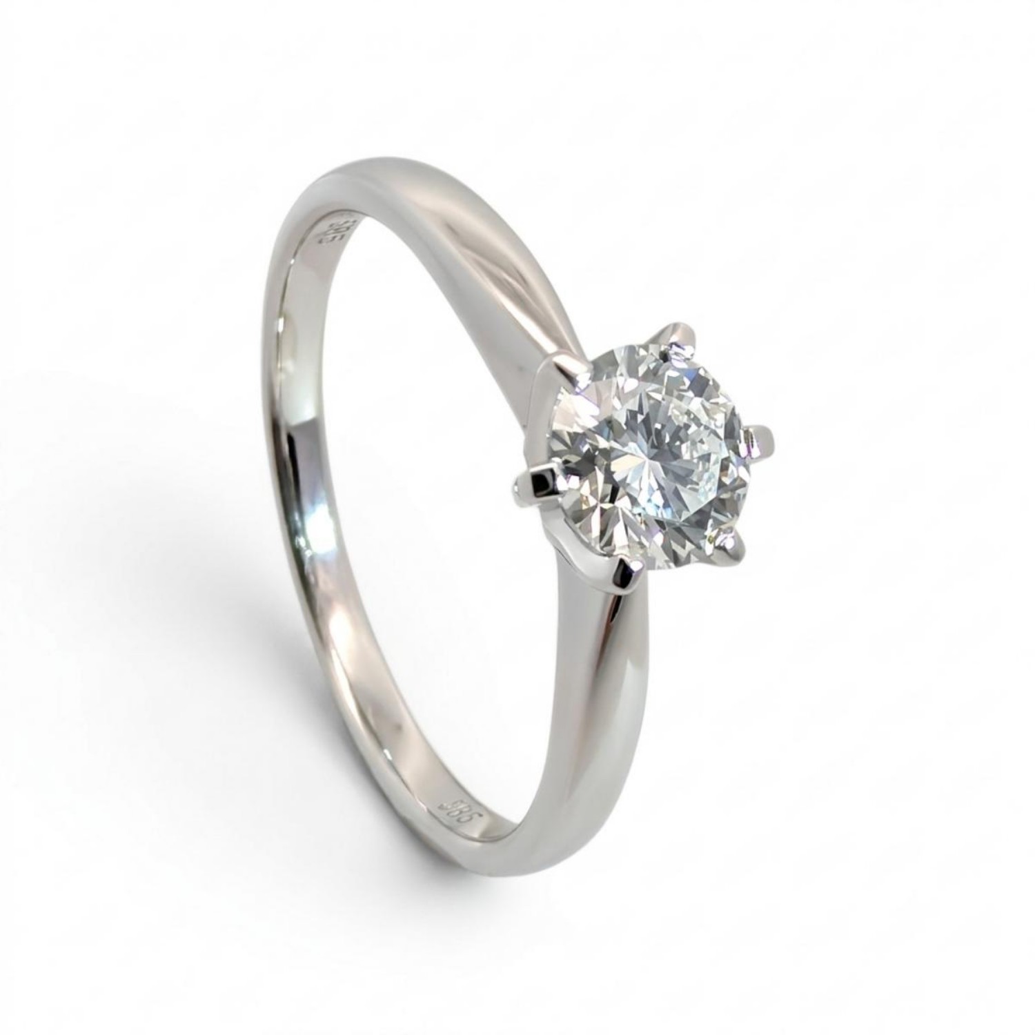 Forlovelsesring i hvitt gull med East Lab Grown diamant i 0.50 ct og River E VS2 - R58829HG