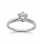Forlovelsesring i hvitt gull med East Lab Grown diamant i 0.50 ct og River E VS2 - R58829HG
