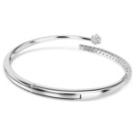 Swarovski armbånd Matrix bangle Round cut, White, Rhodium plated - 5753571