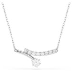Swarovski smykke Matrix necklace Round cut, White, Rhodium plated - 5753568