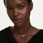 Swarovski smykke Matrix necklace Round cut, White, Rhodium plated - 5753568