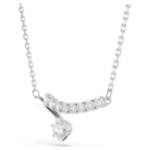 Swarovski smykke Matrix necklace Round cut, White, Rhodium plated - 5753568