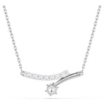 Swarovski smykke Matrix necklace Round cut, White, Rhodium plated - 5753568