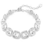 Swarovski armbånd Una Angelic bracelet Cushion cut, White, Rhodium plated - 5751558
