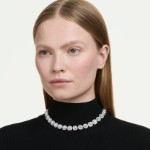 Swarovski collier Una Angelic necklace Cushion cut, White, Rhodium plated - 5751326
