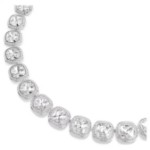 Swarovski collier Una Angelic necklace Cushion cut, White, Rhodium plated - 5751326