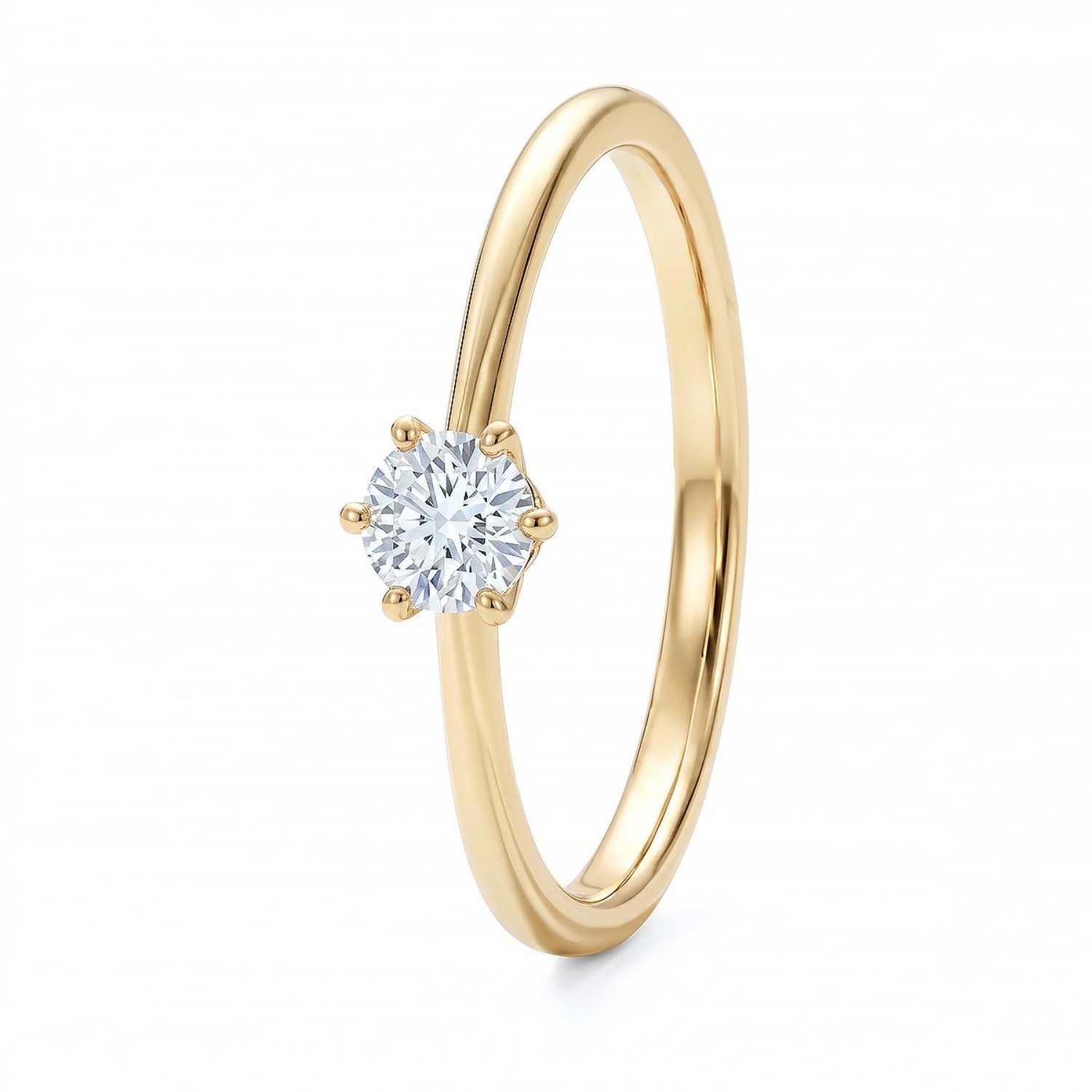 Diamantring forlovelsesring 0,30 ct  i 14kt gult gull. Diona - 18001030gg