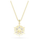 Swarovski smykke Magic pendant Mixed cuts, Snowflake, White, 18K gold finish - 5757788