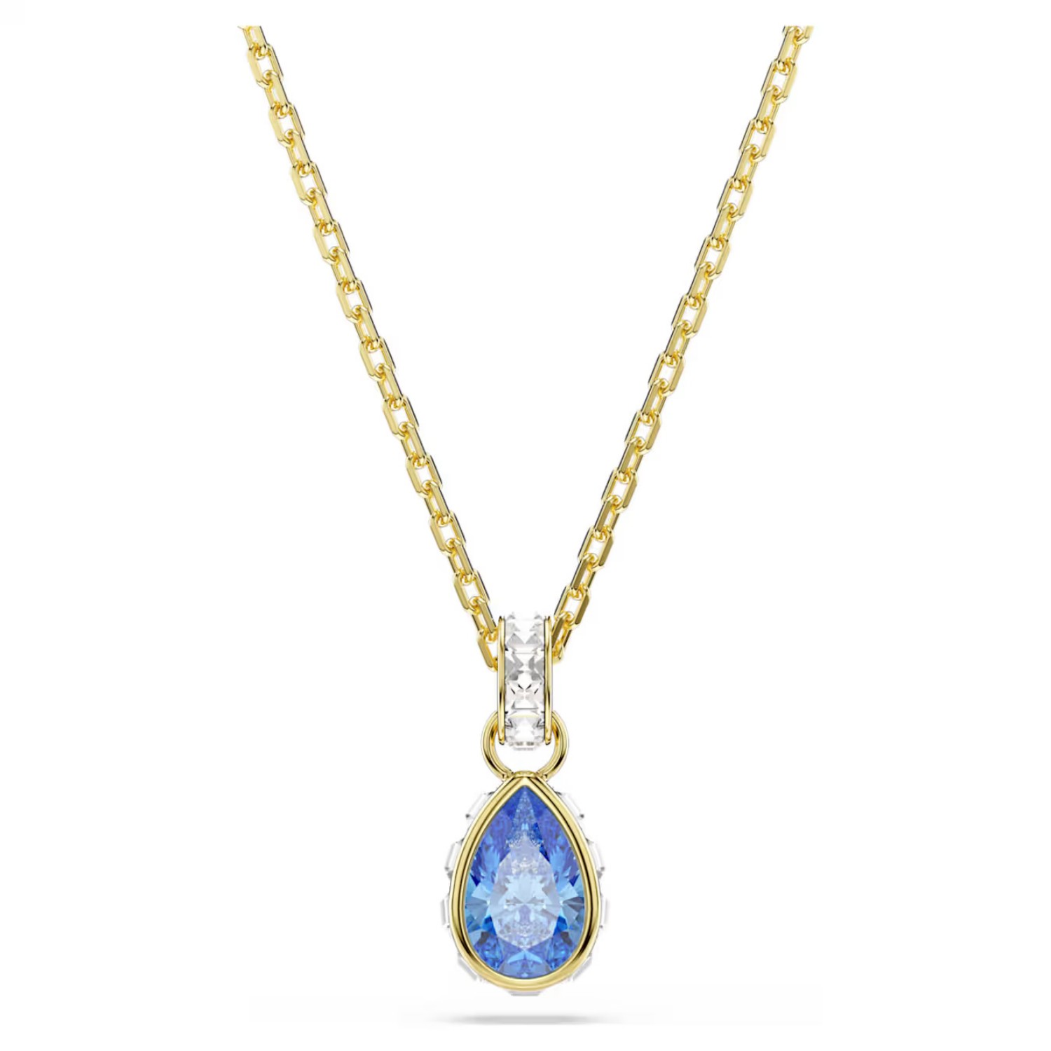 Swarovski smykke Chroma pendant Pear cut, Blue, 18K gold finish - 5757786