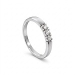 Iselin alliansering i hvitt gull med diamanter - 8503030