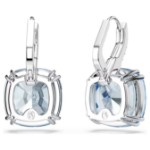 Swarovski øredobber Millenia drop earrings Cushion cut, Blue, Rhodium plated - 5756150
