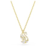 Swarovski smykke Swan pendant Mixed cuts, Swan, White, 18K gold finish - 5754626