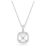 Swarovski smykkesett Una Angelic set Cushion cut, White, Rhodium plated -  5754343