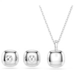 Swarovski smykkesett Una Angelic set Cushion cut, White, Rhodium plated -  5754343