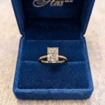 Forlovelsesring med Lab Grown Radiant diamant 2,04 carat River (D)VVS2 i gult gull 14kt - HR0725gg