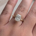 Forlovelsesring med Lab Grown Radiant diamant 2,04 carat River (D)VVS2 i gult gull 14kt - HR0725gg