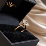 Forlovelsesring med Lab Grown Radiant diamant 2,04 carat River (D)VVS2 i gult gull 14kt - HR0725gg