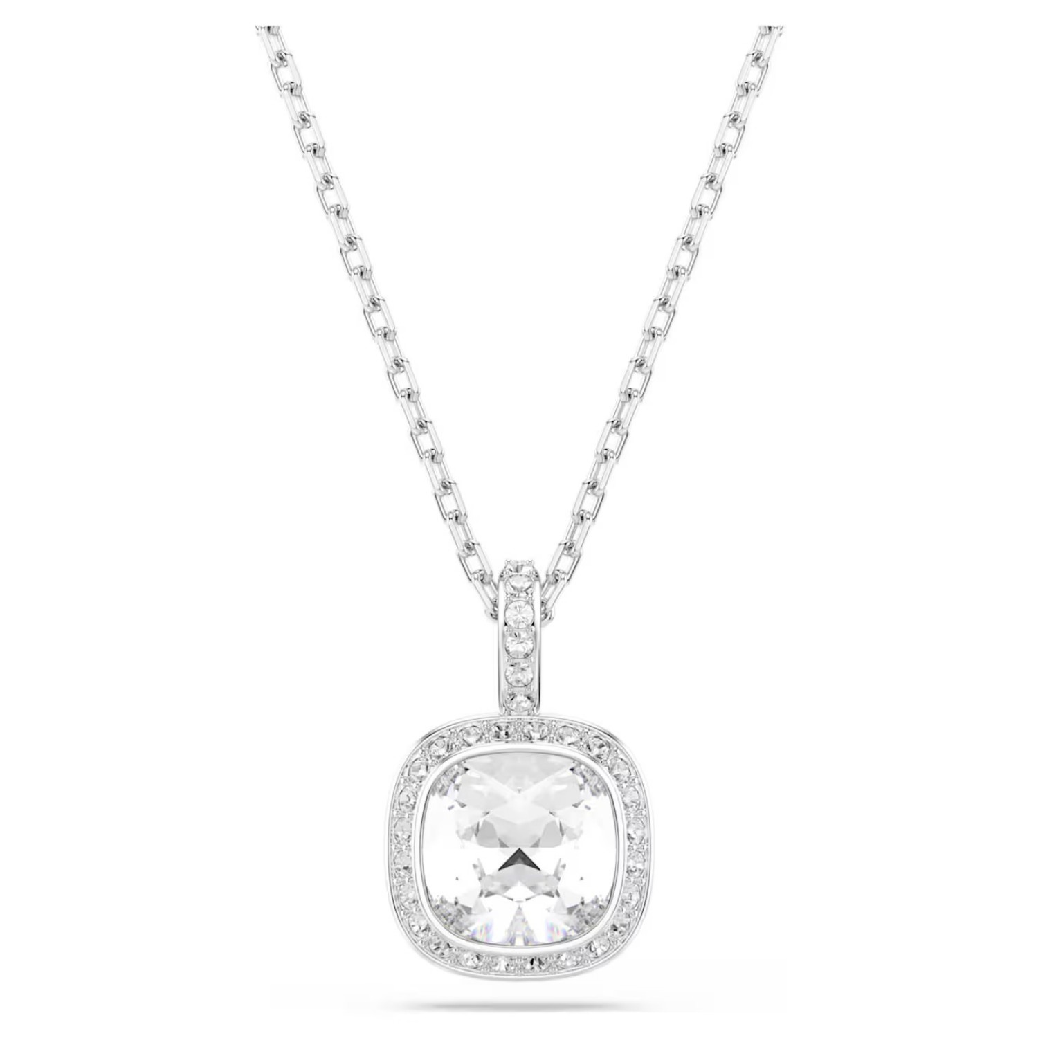 Swarovski smykke Una Angelic pendant Cushion cut, White, Rhodium plated - 5754340