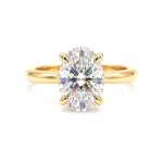 Forlovelsesring med Oval Lab Grown Radiant diamant 1,55 carat River (D)VVS2 i gult gull 14kt - HR0725Hgg