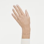Swarovski armbånd Imber bracelet Crystal pearl, Round cut, White, 18K rose gold finish - 5754243