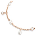 Swarovski armbånd Imber bracelet Crystal pearl, Round cut, White, 18K rose gold finish - 5754243