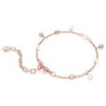 Swarovski armbånd Imber bracelet Crystal pearl, Round cut, White, 18K rose gold finish - 5754243