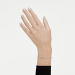 Swarovski armbånd Imber bracelet Crystal pearl, Round cut, White, Rhodium plated - 5754242