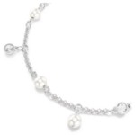 Swarovski armbånd Imber bracelet Crystal pearl, Round cut, White, Rhodium plated - 5754242