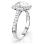 Swarovski Una Angelic halo ring Cushion cut, White, Rhodium plated - 5758471
