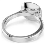 Swarovski Una Angelic halo ring Cushion cut, White, Rhodium plated - 5758471